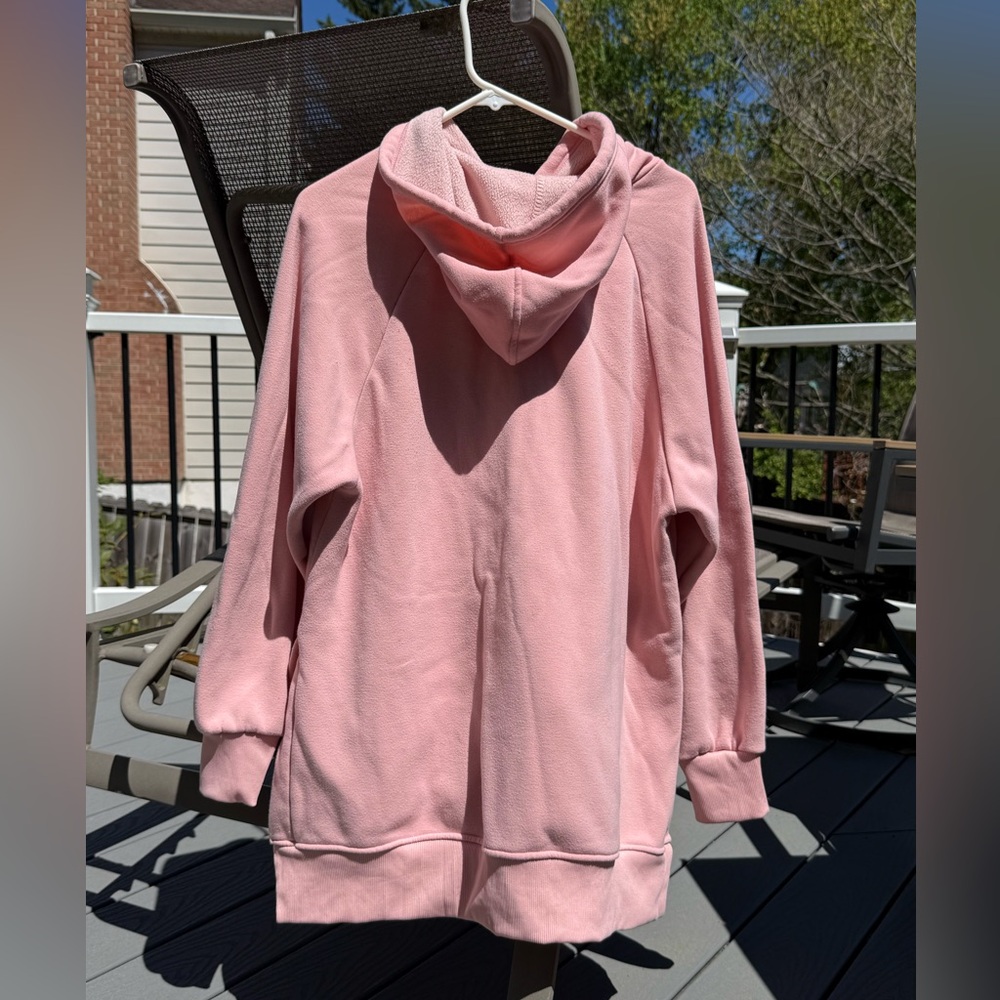 The Warmy | Oversized Hoodie Dress Peach color size XL - Picture 3 of 5